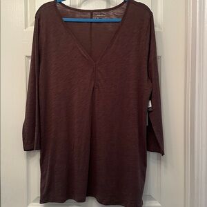 Eddie Bauer Chocolate Brown Long Sleeve Tee